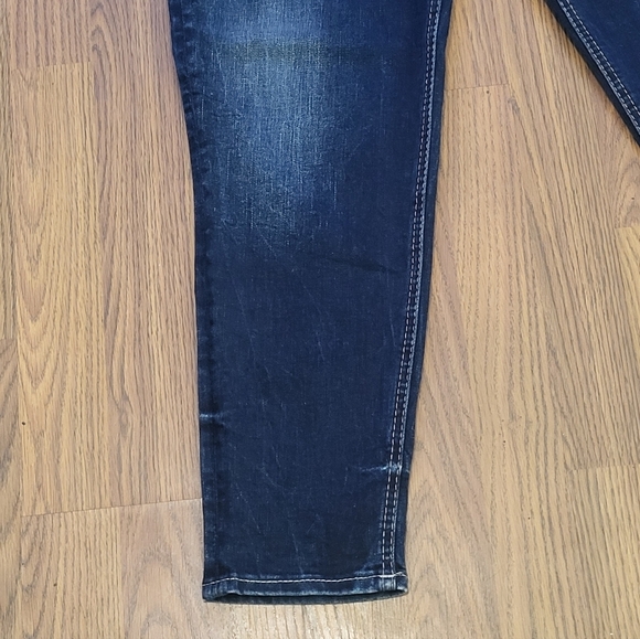Women’s Silver Jeans Co. Dark Blue Ankle Cropped Skinny W31L25 Stretch Denim B72 - Picture 2 of 11